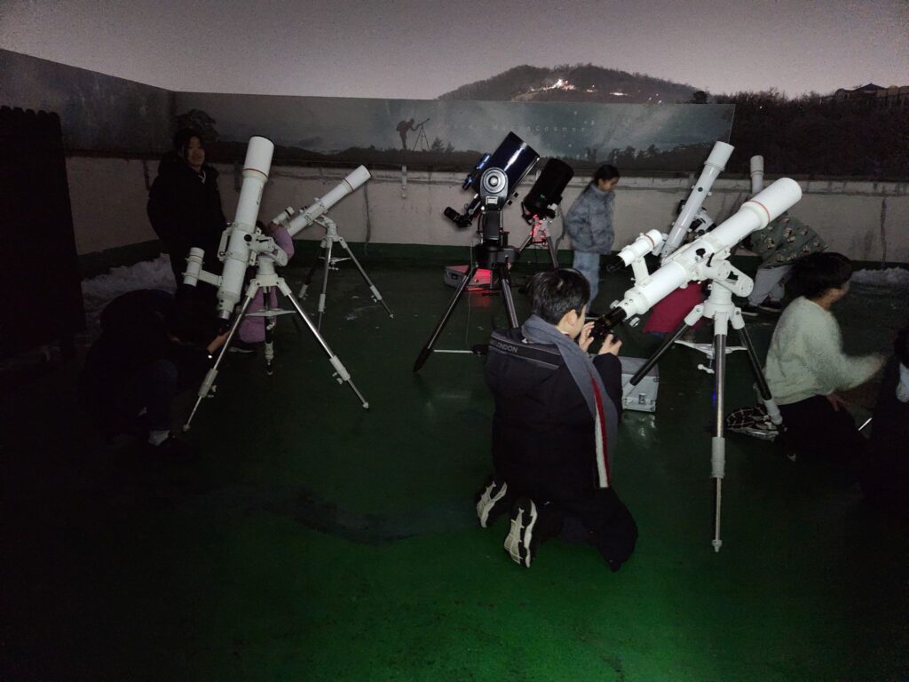 어린이 천문 체험학습 망원경관촬 